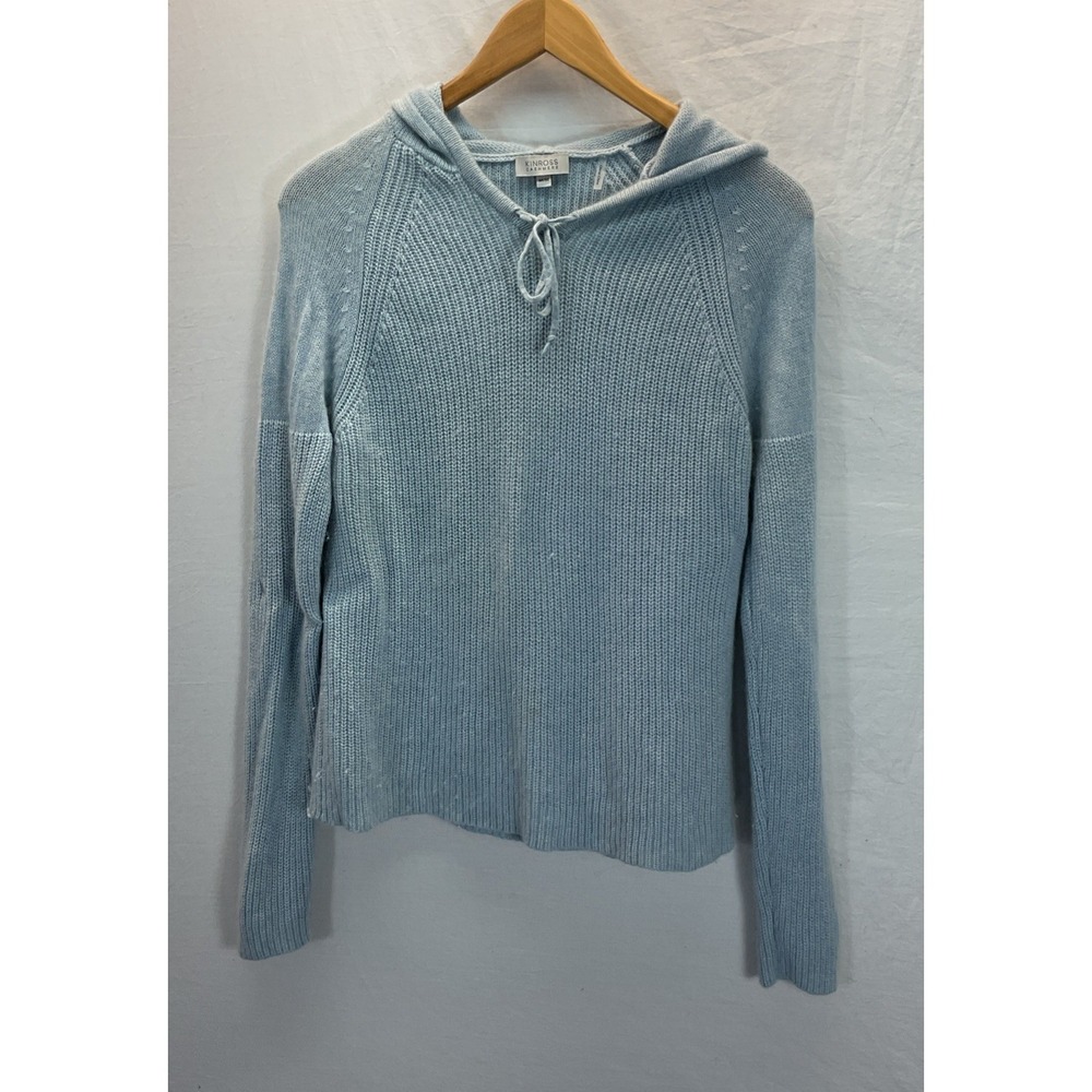 Kinross Cashmere Sweater Womens MD‎ Pullover Hooded  Boxy Relaxed ribbed